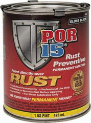 POR-15 - 1 Pint, Black, Rust Preventative Paint - Comes in Can - Apex Tool & Supply