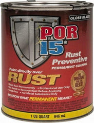 POR-15 - 1 Quart, Black, Rust Preventative Paint - Comes in Can - Apex Tool & Supply