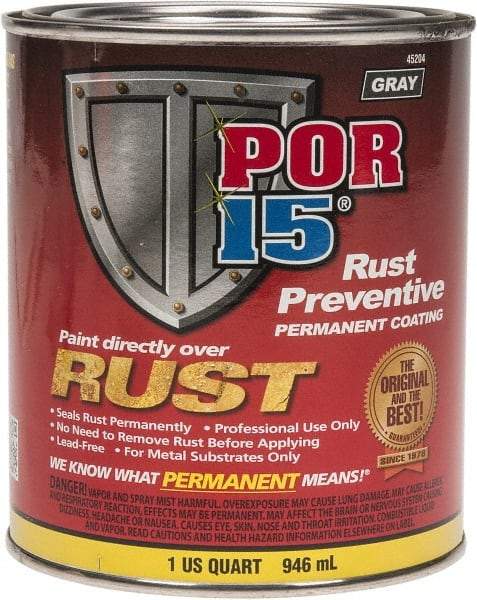 POR-15 - 1 Quart, Gray, Rust Preventative Paint - Comes in Can - Apex Tool & Supply