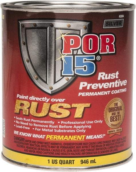POR-15 - 1 Quart, Silver, Rust Preventative Paint - Comes in Can - Apex Tool & Supply