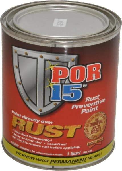 POR-15 - 1 Quart, Semi Gloss Black, Rust Preventative Paint - Comes in Can - Apex Tool & Supply