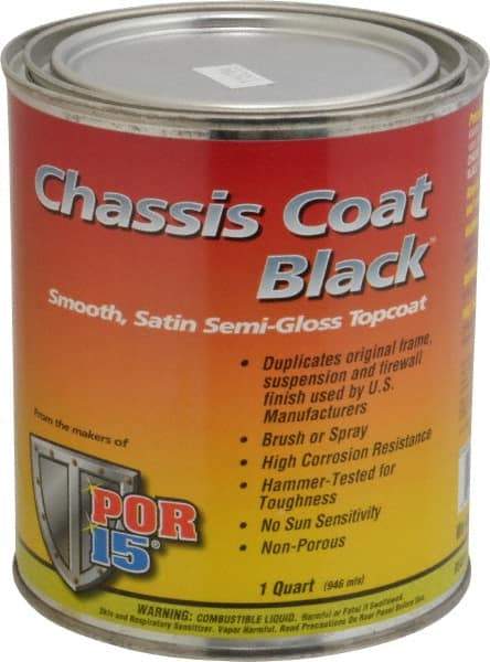POR-15 - Semigloss Black Automotive Topcoat - 1 Qt Can - Apex Tool & Supply