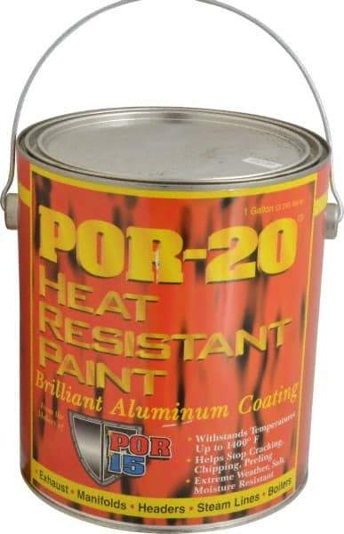 POR-15 - 1 Gal Aluminum Automotive Heat Resistant Paint - 1,200°F Max Temp, Comes in Can with Handle - Apex Tool & Supply