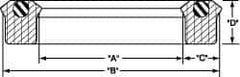 Value Collection - 5-1/4" Inside Diam x 6" Outside Diam Lip Seal Type B - 5/8" High, Polyurethane - Apex Tool & Supply