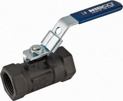 NIBCO - 3/4" Pipe, Reduced Port, Carbon Steel Fire Safe Ball Valve - 1 Piece, Inline - One Way Flow, FNPT x FNPT Ends, Locking Lever Handle, 2,000 WOG - Apex Tool & Supply