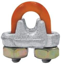 CM - 3/4" Wire Rope U-Bolt Clip - 5/8-11, 1-1/2" Between Centers, Galvanized - Apex Tool & Supply
