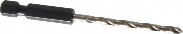 Cle-Line - 1/8" High Speed Steel, 118° Point, Hex Shank Maintenance Drill Bit - Apex Tool & Supply