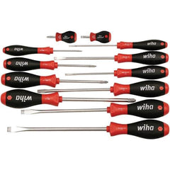 Wiha - 12 Piece Slotted, Phillips & Stubby Screwdriver Set - Apex Tool & Supply