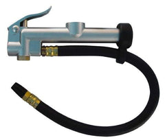 Acme - 120 Max psi Inflator Gauge - Straight Push On Chuck, 1/4 FPT, 10 to 120 psi Pressure Range - Apex Tool & Supply