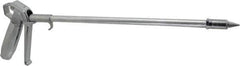 Coilhose Pneumatics - 150 Max psi High Flow Conical Nozzle Pistol Grip Blow Gun - 1/4 NPT, 12" Tube Length, Chrome Plated Aluminum & Brass, Aluminum Extension - Apex Tool & Supply