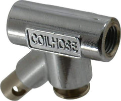 Coilhose Pneumatics - 150 Max psi Standard Safety Inline Blow Gun - 1/4 NPT, 3/4" Tube Length, Chrome Plated Zinc - Apex Tool & Supply