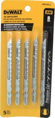 DeWALT - 4" Long, 8 Teeth per Inch, Cobalt Jig Saw Blade - Toothed Edge, 1/4" Wide x 0.06" Thick, T-Shank - Apex Tool & Supply