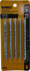 DeWALT - 4" Long, 10 Teeth per Inch, Cobalt Jig Saw Blade - Toothed Edge, 1/4" Wide x 0.06" Thick, T-Shank - Apex Tool & Supply