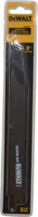 DeWALT - 8" Long x 1" Thick, Bi-Metal Reciprocating Saw Blade - Straight Profile, Continuous Edge, Universal Shank - Apex Tool & Supply