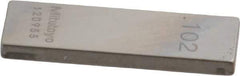 Mitutoyo - 0.102" Rectangular Steel Gage Block - Accuracy Grade 0, Includes Certificate of Inspection - Apex Tool & Supply