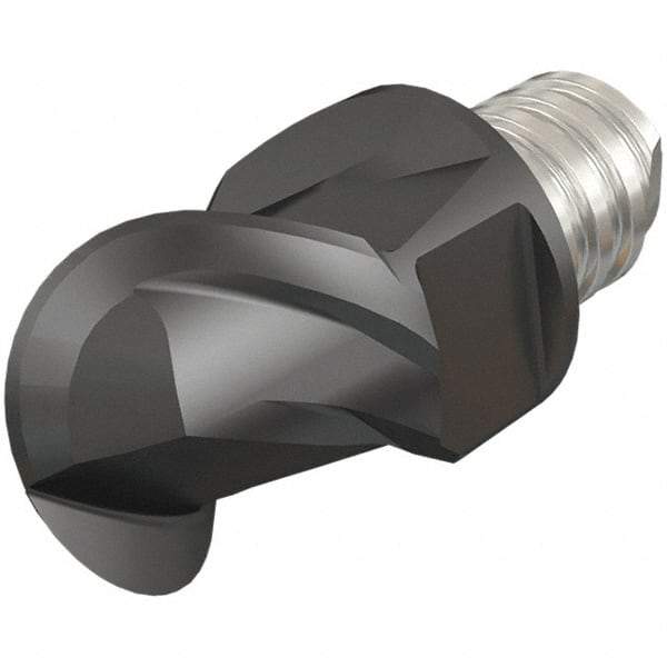 Iscar - MM EBA Grade IC08 Carbide Ball Nose Milling Tip Insert - Uncoated, 2 Flutes, 20mm Cutting Diam, 15mm Depth of Cut, 25.5mm Extension, 0.3926" Cnr Rad, 45° Helix - Apex Tool & Supply