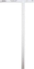 Johnson Level & Tool - 47" Blade Length x 1-1/2" Blade Width, 22" Base Length x 2" Base Width Aluminum Square - 0.008" Accuracy - Apex Tool & Supply