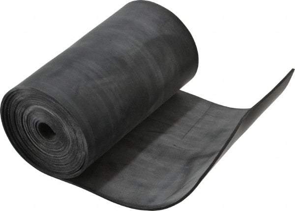 Made in USA - 1/16" Thick x 4" Wide x 60" Long, Plain Backed Buna-N Rubber Strip - Stock Length, 60 Shore A Durometer, 2,500 psi Tensile Strength, -20 to 170°F, Black - Apex Tool & Supply