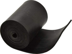 Made in USA - 1/8" Thick x 4" Wide x 60" Long, Plain Backed Buna-N Rubber Strip - Stock Length, 60 Shore A Durometer, 2,500 psi Tensile Strength, -20 to 170°F, Black - Apex Tool & Supply