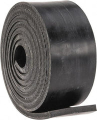 Made in USA - 1/4" Thick x 2" Wide x 60" Long, Plain Backed Buna-N Rubber Strip - Stock Length, 60 Shore A Durometer, 2,500 psi Tensile Strength, -20 to 170°F, Black - Apex Tool & Supply