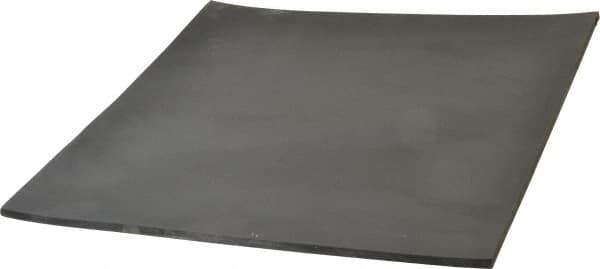 Made in USA - 12" Long, 12" Wide, 1/4" Thick, Buna-N Rubber Foam Sheet - 50 to 60 Durometer, Black, -20 to 180°F, 2,500 psi Tensile Strength, Plain Backing, Stock Length - Apex Tool & Supply