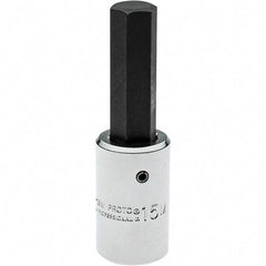 Proto - 1/2" Drive, 15mm Hex Bit Socket - 3-5/8" OAL, 1" Bit Length - Apex Tool & Supply