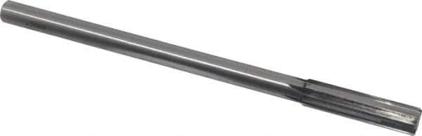 Made in USA - 0.506" Carbide-Tipped 6 Flute Chucking Reamer - Straight Flute, 7/16" Straight Shank, 2" Flute Length, 8" OAL - Apex Tool & Supply