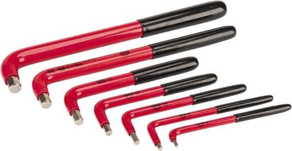 Wiha - 7 Piece Insulated L-Key Hex Key Set - Hex Range 3 to 12mm - Apex Tool & Supply