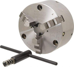 Buck Chuck Company - 3 Jaws, 5" Diam, Self Centering Manual Lathe Chuck - Front Mount, Adjustable, 5,500 Max RPM, 1.28" Through Hole Diam, Forged Steel - Apex Tool & Supply