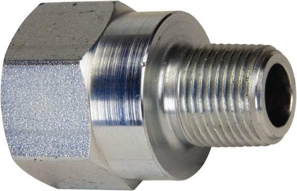 Enerpac - 1/2 Female & 3/8 Male NPTF 18-8 Stainless Steel Hydraulic Hose Adapter - 10,000 psi - Apex Tool & Supply
