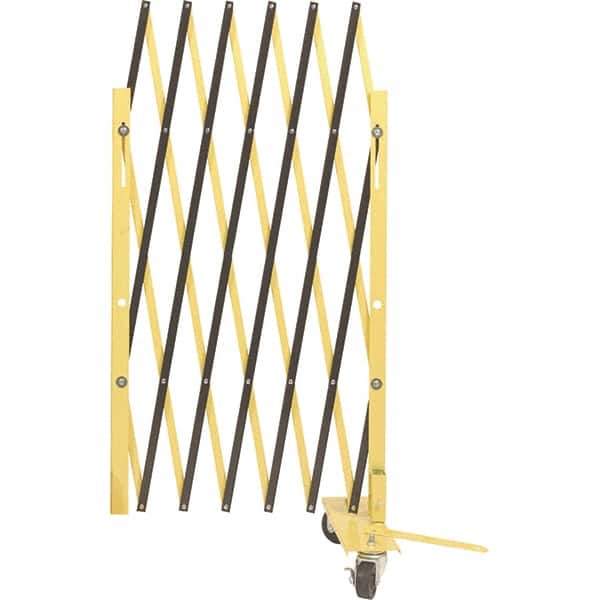 Illinois Engineered Products - 40" High Portable Barrier Gates - Galvanized Steel, Yellow/Black - Apex Tool & Supply
