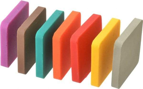 SPI - 30 HA to 90 HA Hardness, Shore A Scale, Hardness Calibration Test Block Kit - 2 Inch Long, 2 Inch Wide, 0.285 Inch High, 7 Piece - Apex Tool & Supply