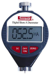SPI - 0 HSA to 100 HSA Hardness, Portable Electronic Hardness Tester - Shore A, Accurate Up to 1% - Apex Tool & Supply