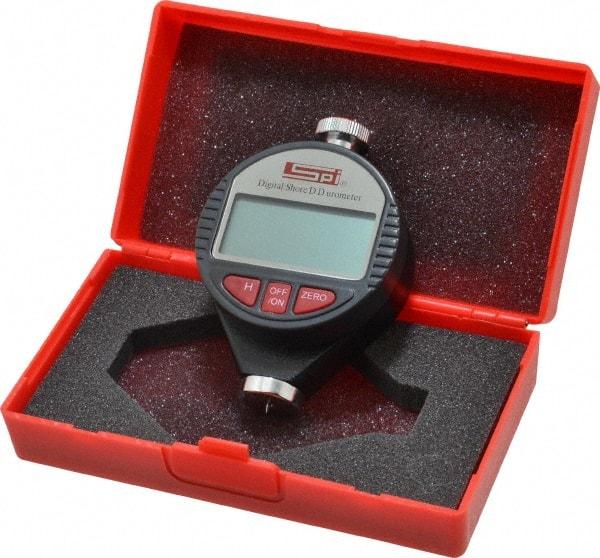 SPI - 0 HSD to 100 HSD Hardness, Portable Electronic Hardness Tester - Shore D, Accurate Up to 1% - Apex Tool & Supply