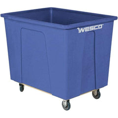 Wesco Industrial Products - 450 Lb Load Capacity, 8 Bushels, Plastic Box Truck - 24" Wide x 35" Long x 29-3/4" High, Blue - Apex Tool & Supply