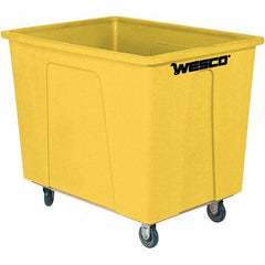 Wesco Industrial Products - 450 Lb Load Capacity, 8 Bushels, Plastic Box Truck - 24" Wide x 35" Long x 29-3/4" High, Yellow - Apex Tool & Supply