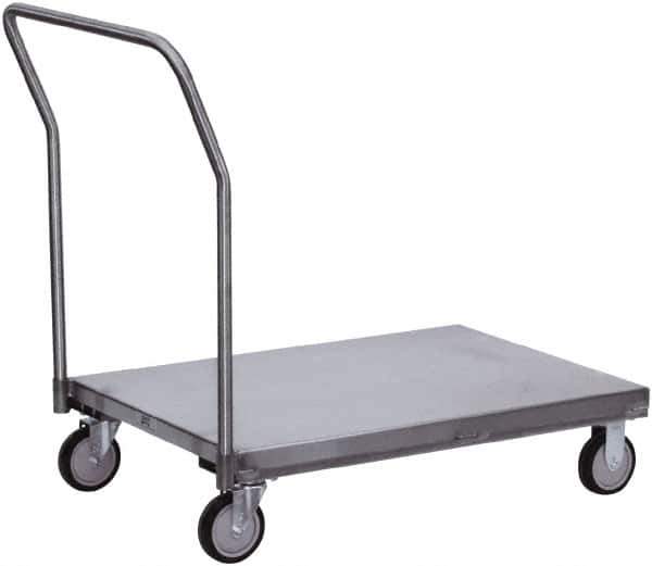 Jamco - 1,200 Lb Capacity Platform Truck - Stainless Steel Deck, 48" OAW, 9" Platform Height - Apex Tool & Supply