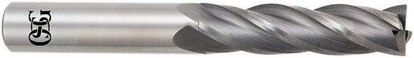 OSG - 3mm, 19mm LOC, 3mm Shank Diam, 57mm OAL, 4 Flute, Solid Carbide Square End Mill - Single End, Uncoated, Spiral Flute, 30° Helix, Centercutting, Right Hand Cut, Right Hand Flute, Series 464 - Apex Tool & Supply