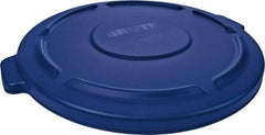 Rubbermaid - Round Lid for Use with 44 Gal Round Trash Cans - Blue, Plastic, For 2643 Brute Trash Cans - Apex Tool & Supply