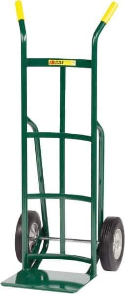 Little Giant - 800 Lb Capacity 49" OAH Hand Truck - 12 x 14" Base Plate, Dual Handle, Steel, Solid Rubber Wheels - Apex Tool & Supply