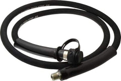 Value Collection - 3/8" Inside Diam x 3/8 NPT 6' Hydraulic Pump Hose - 10,000 psi, 3/8 NPTF Male Opposite End, Rubber - Apex Tool & Supply