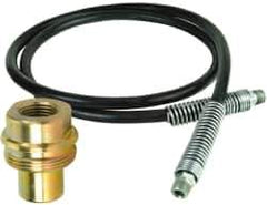 Value Collection - 1/4" Inside Diam x 3/8 NPT 3' Hydraulic Pump Hose - 10,000 psi, 59755249 Opposite End, Rubber - Apex Tool & Supply