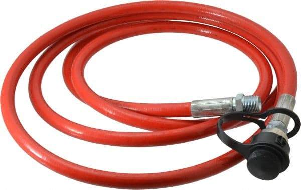 Value Collection - 1/4" Inside Diam x 3/8 NPT 10' Hydraulic Pump Hose - 10,000 psi, 59755199 Opposite End, Thermoplastic - Apex Tool & Supply