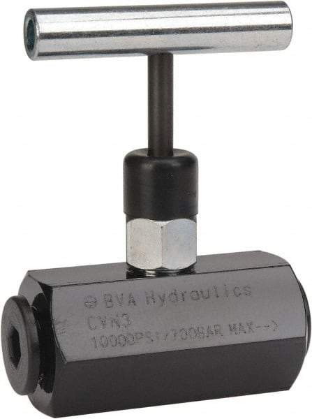 Value Collection - 3/8-18 Inlet Steel Hydraulic Control Valve - 3/8-18 Thread, 10,000 psi, 1.45" Wide x 2.52" Long - Apex Tool & Supply