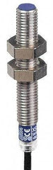 Telemecanique Sensors - NPN, 2.5mm Detection, Cylinder Shielded, Inductive Proximity Sensor - 3 Wires, IP67, 12 to 48 VDC, M8x1 Thread, 50mm Long - Apex Tool & Supply