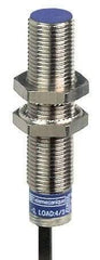 Telemecanique Sensors - NPN, 4mm Detection, Cylinder Shielded, Inductive Proximity Sensor - 3 Wires, IP68, IP69K, 12 to 48 VDC, M12x1 Thread, 2.09 Inch Long - Apex Tool & Supply