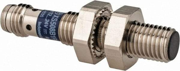 Telemecanique Sensors - PNP, 1.5mm Detection, Cylinder Shielded, Inductive Proximity Sensor - 3 Wires, IP67, 12 to 24 VDC, M8x1 Thread, 42mm Long x 0.39 Inch Wide - Apex Tool & Supply