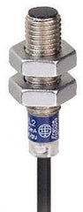 Telemecanique Sensors - NPN, PNP, 1.5mm Detection, Cylinder, Inductive Proximity Sensor - 2 Wires, IP67, 12 to 48 VDC, M8x1 Thread, 51mm Long - Apex Tool & Supply