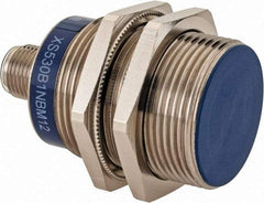 Telemecanique Sensors - NPN, NC, 10mm Detection, Cylinder Shielded, Inductive Proximity Sensor - 3 Wires, IP67, IP69K, 12 to 24 VDC, M30x1.5 Thread, 55mm Long x 1.18 Inch Wide - Apex Tool & Supply