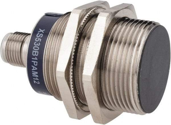 Telemecanique Sensors - PNP, 10mm Detection, Cylinder Shielded, Inductive Proximity Sensor - 3 Wires, IP67, IP69K, 12 to 24 VDC, M30x1.5 Thread, 50.7mm Long - Apex Tool & Supply